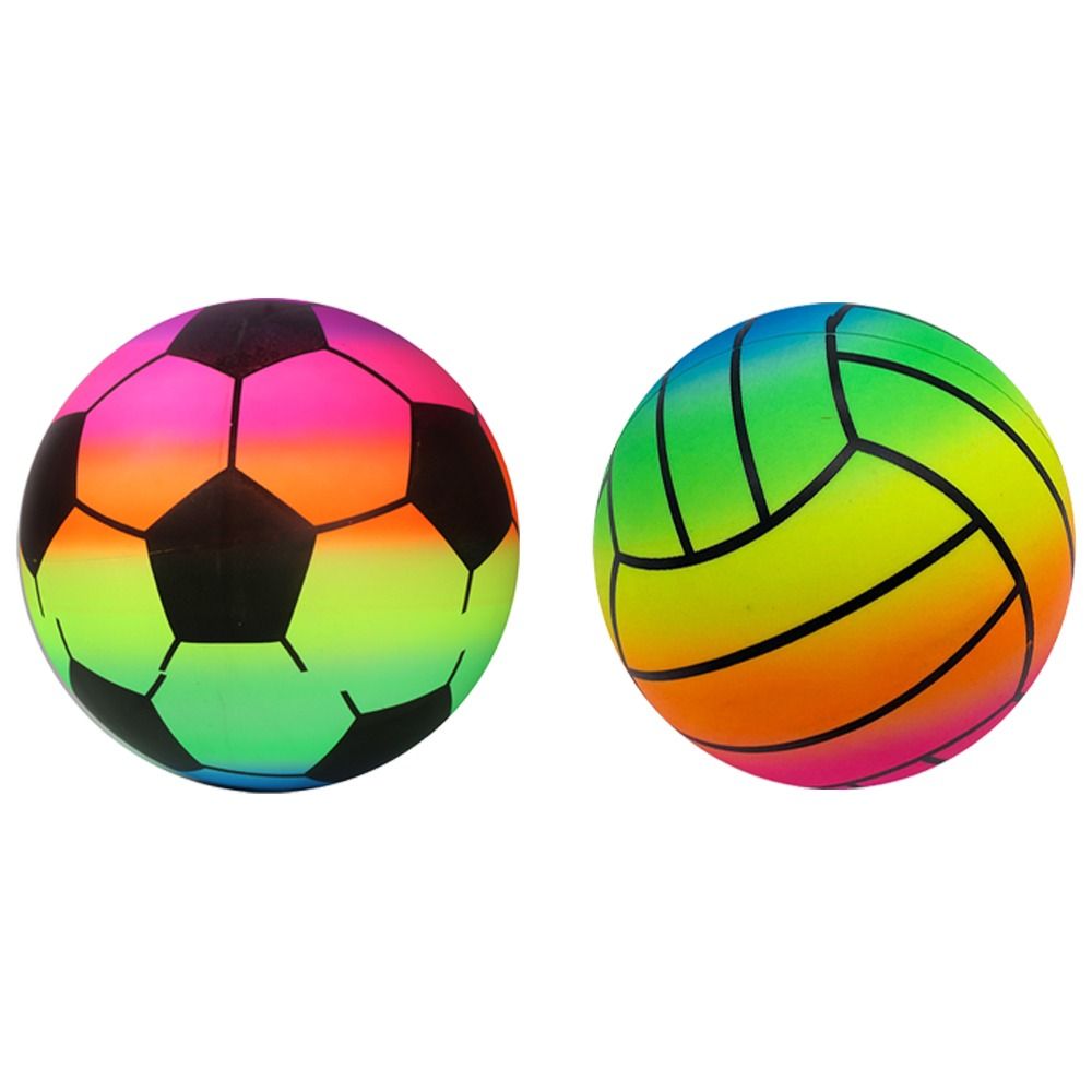 Rainbow Inflatable Beach Ball 22cm Thick PVC Pool and Beach Play Ball