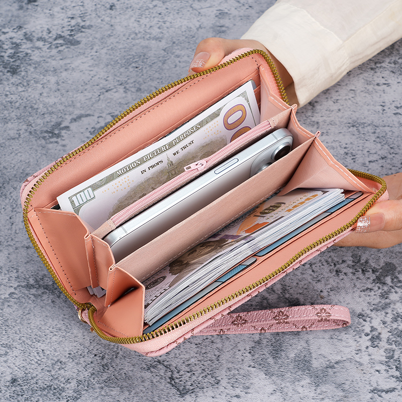 European Style Large Capacity Womens Long Wallet Clutch Bag