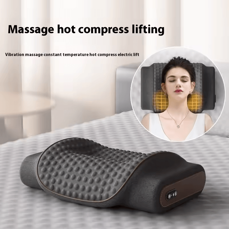 Airbag Neck Massage Pillow | Electric Hot Compress & Smart Kneading Vibration Massager for Fatigue Relief
