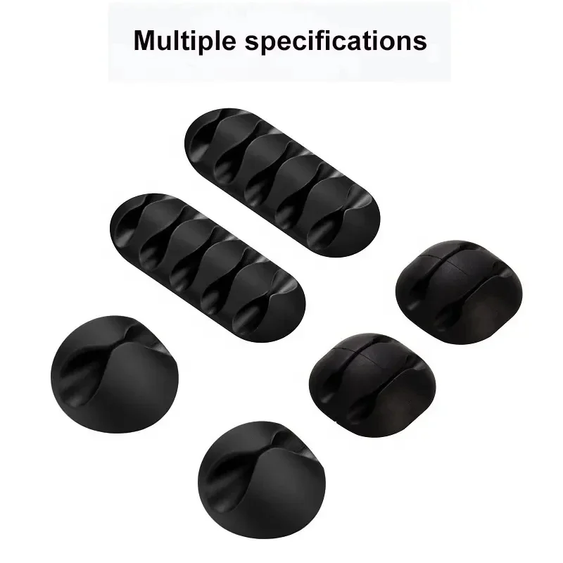 Silicone Cable Cord Wire Organizer, USB Cable Winder & Self-Adhesive Management Clips for Mouse, Keyboard & Headset