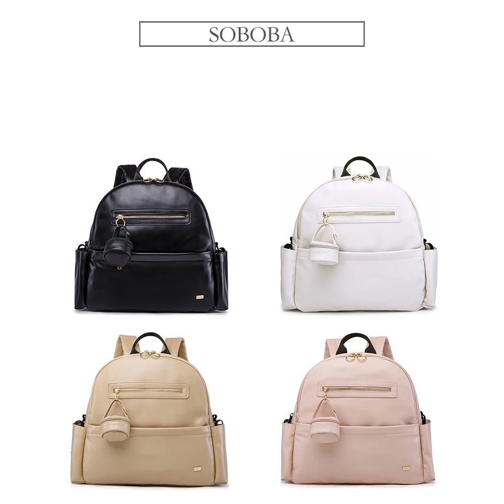 Soboba Waterproof Large Capacity Diaper Backpack with Pacifier Pouch