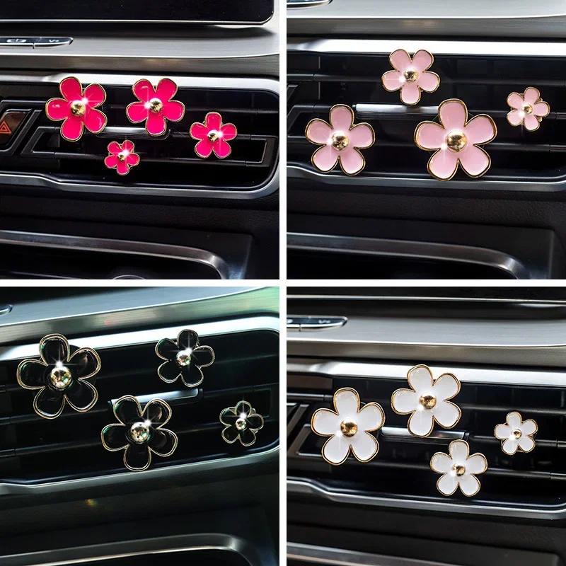 Portable Car Air Freshener Clip Daisy Aroma Diffuser for Car Vent Decoration