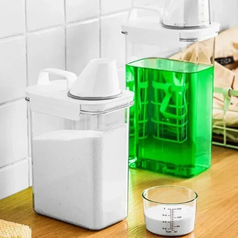ClearSeal Airtight Laundry Detergent Dispenser – Large Capacity Laundry Powder Storage Container with Lid