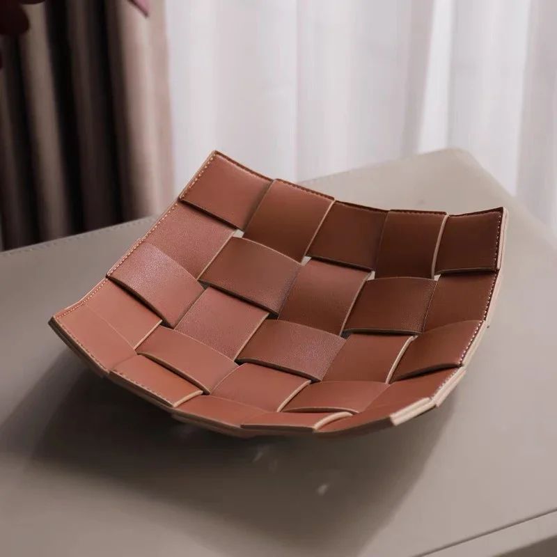 PU Leather Valet Tray Organizer