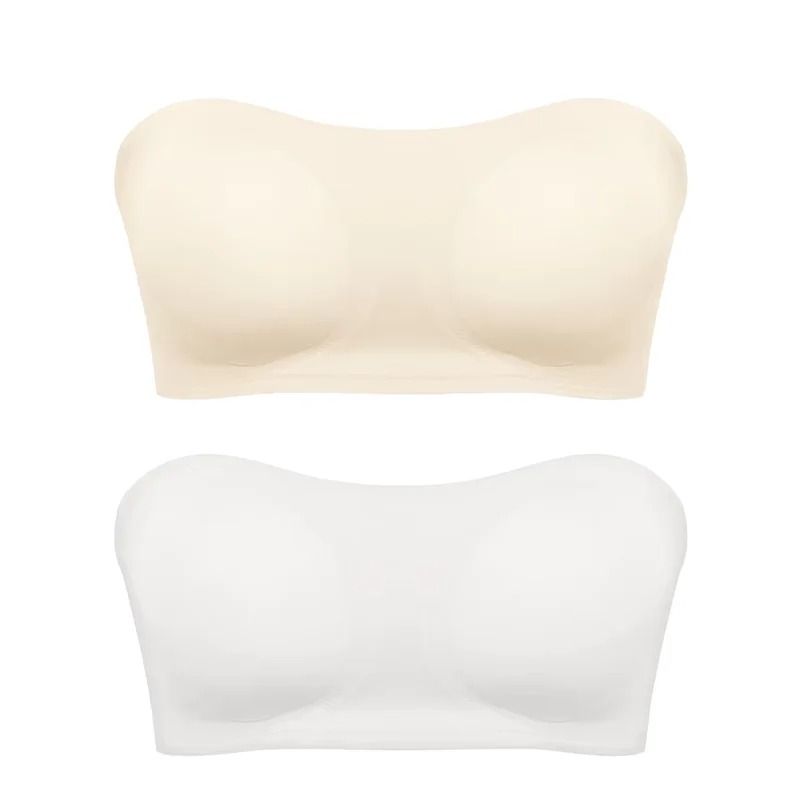 Seamless Ice Silk Strapless Push Up Anti-Slip Bra