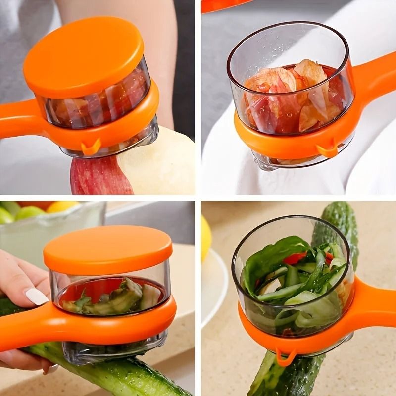 Multifunctional Peeler with Storage Box Manual Vegetable and Apple Peeler