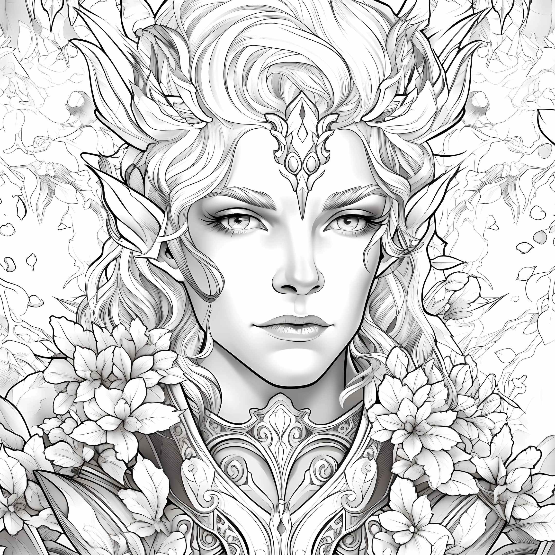 Art Enchanted Woodland Coloring Book, Stress Relieving Forest Fairies, Pixie Designs for Adult Mindfulness