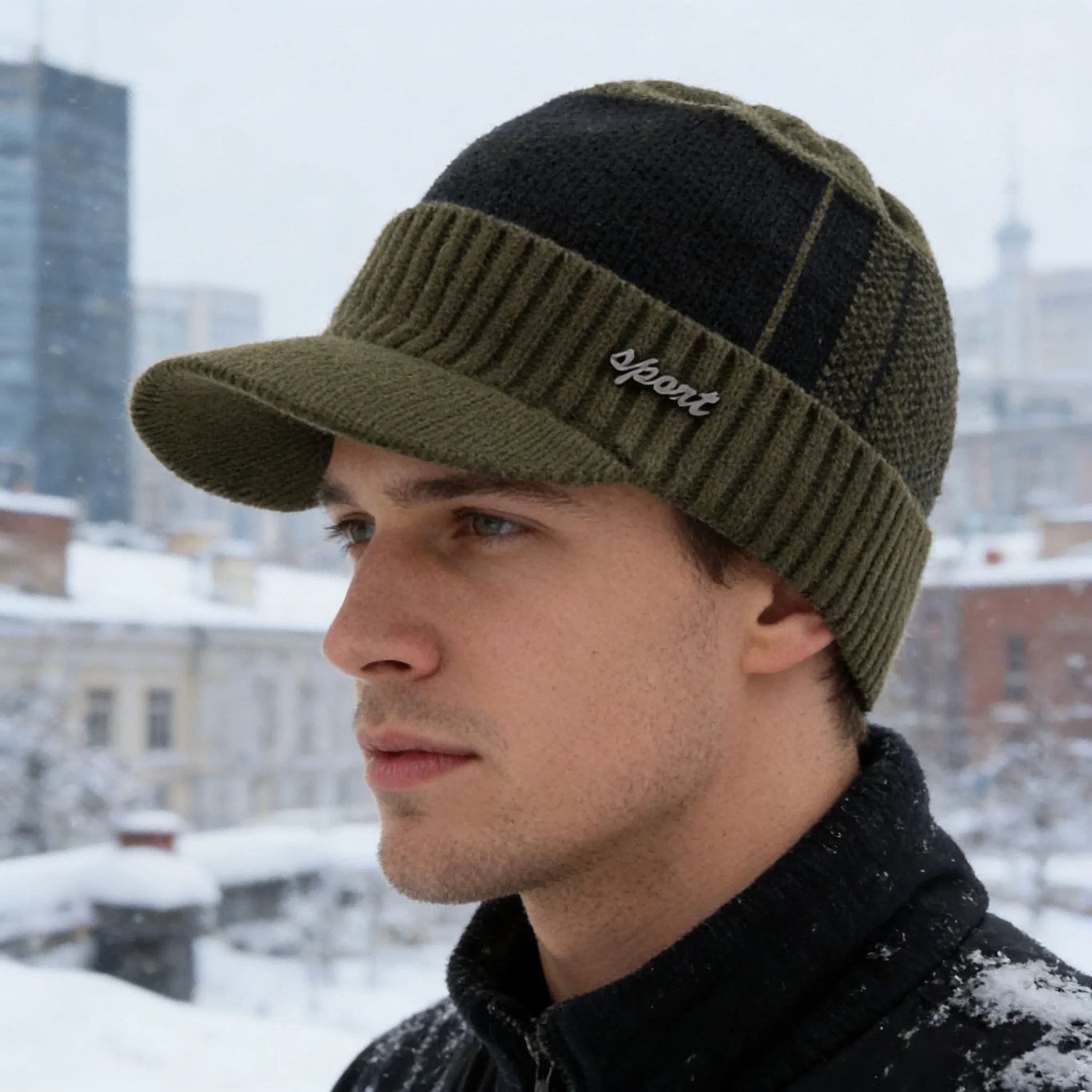 Fur Lined Winter Beanie Hat