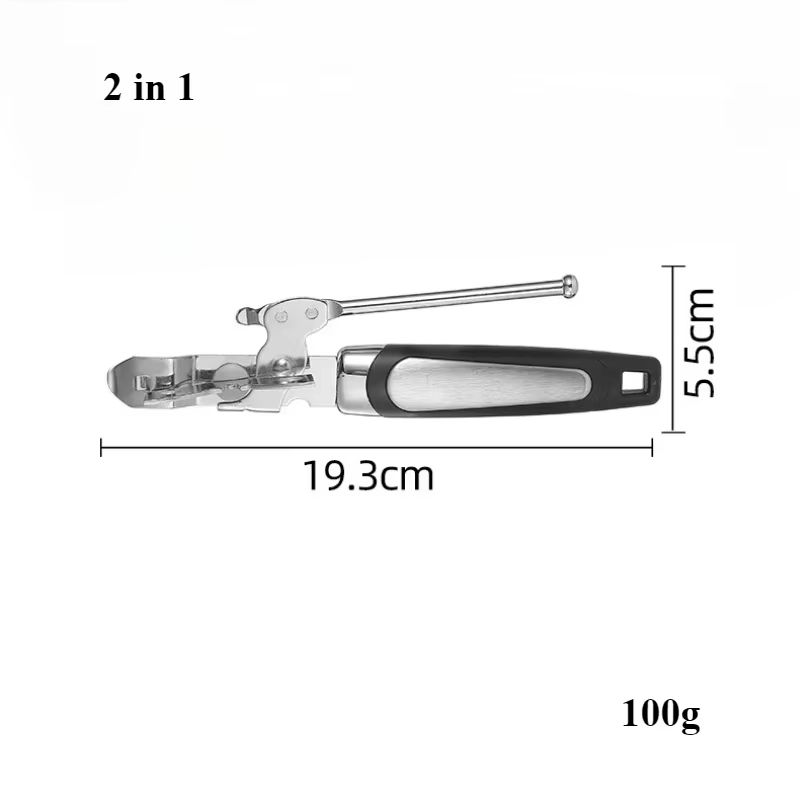 Stainless Steel Multifunction Can & Bottle Opener – Professional Kitchen Jar & Beer Handle Tool