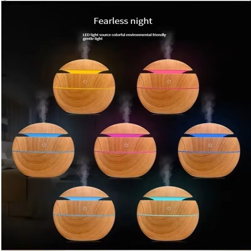USB Mini Wood Grain Aroma Diffuser and Air Purifier