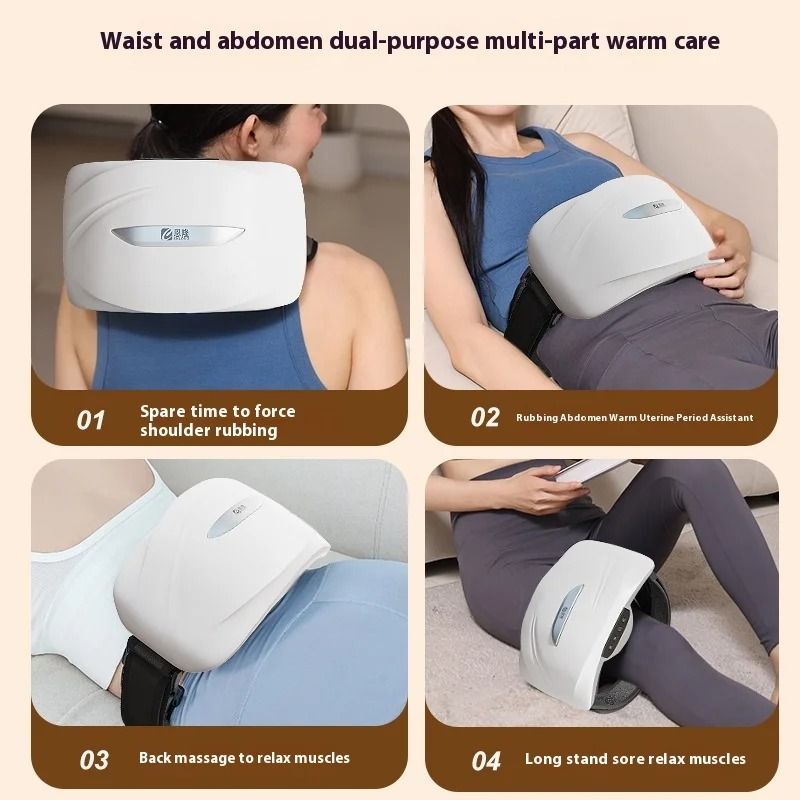 Automatic Heated Abdominal Vibrating Massager Wireless Belt for Waist and Back