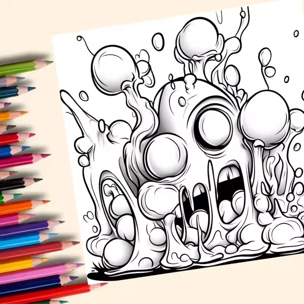 Joint Graffiti Colouring Book, Adult Picture Book, Art Therapy Gift