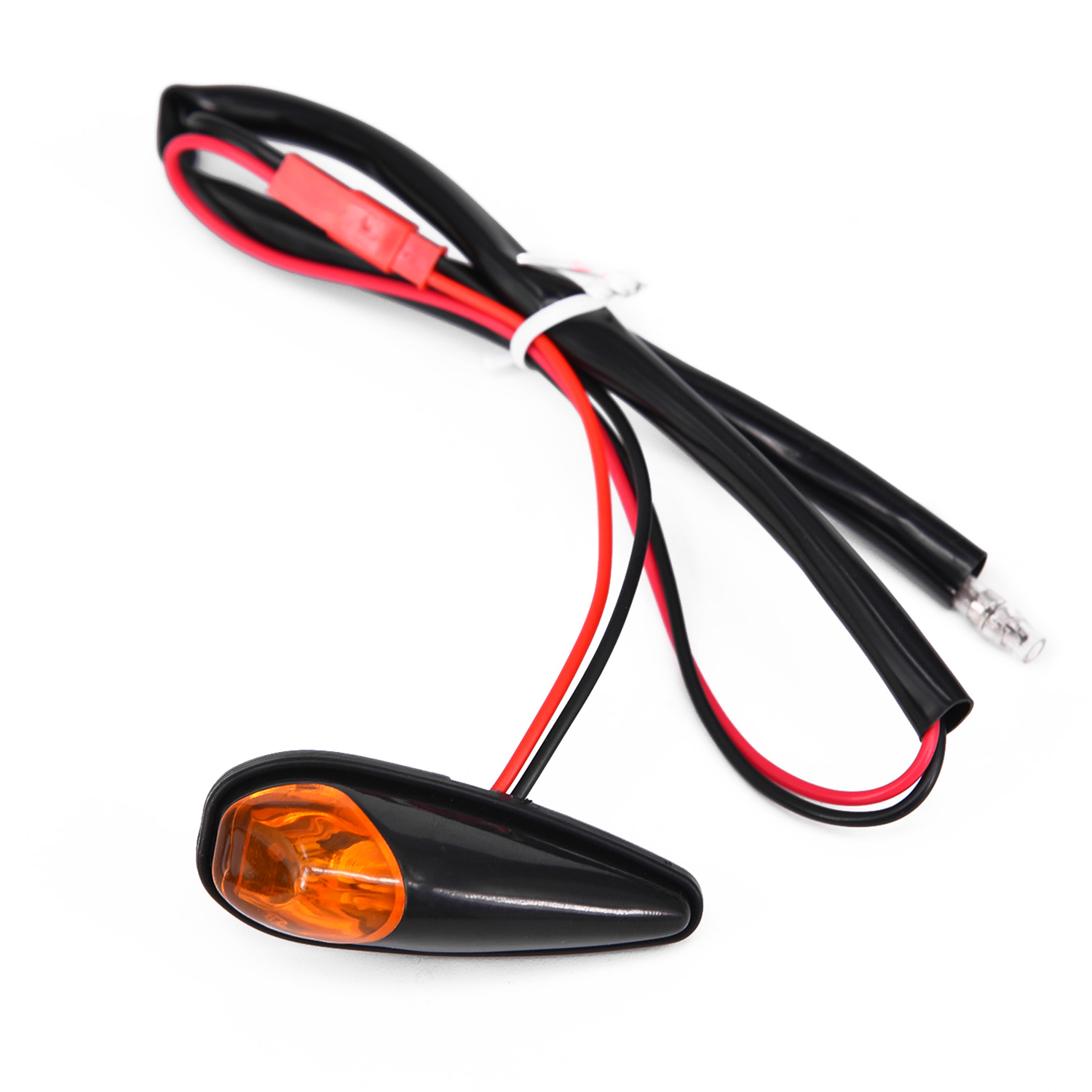 Mini Universal Motorcycle Blinker Lights With Cables, Yellow LED Turn Signal Indicator, Daytime Running Lights