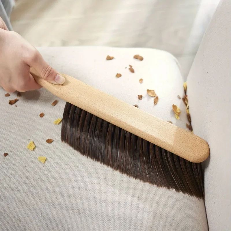 Natural Wood Coffee Cleaning Brush – Anti-Static Barista Grinder & Desktop Dusting Brush with Soft Bristles
