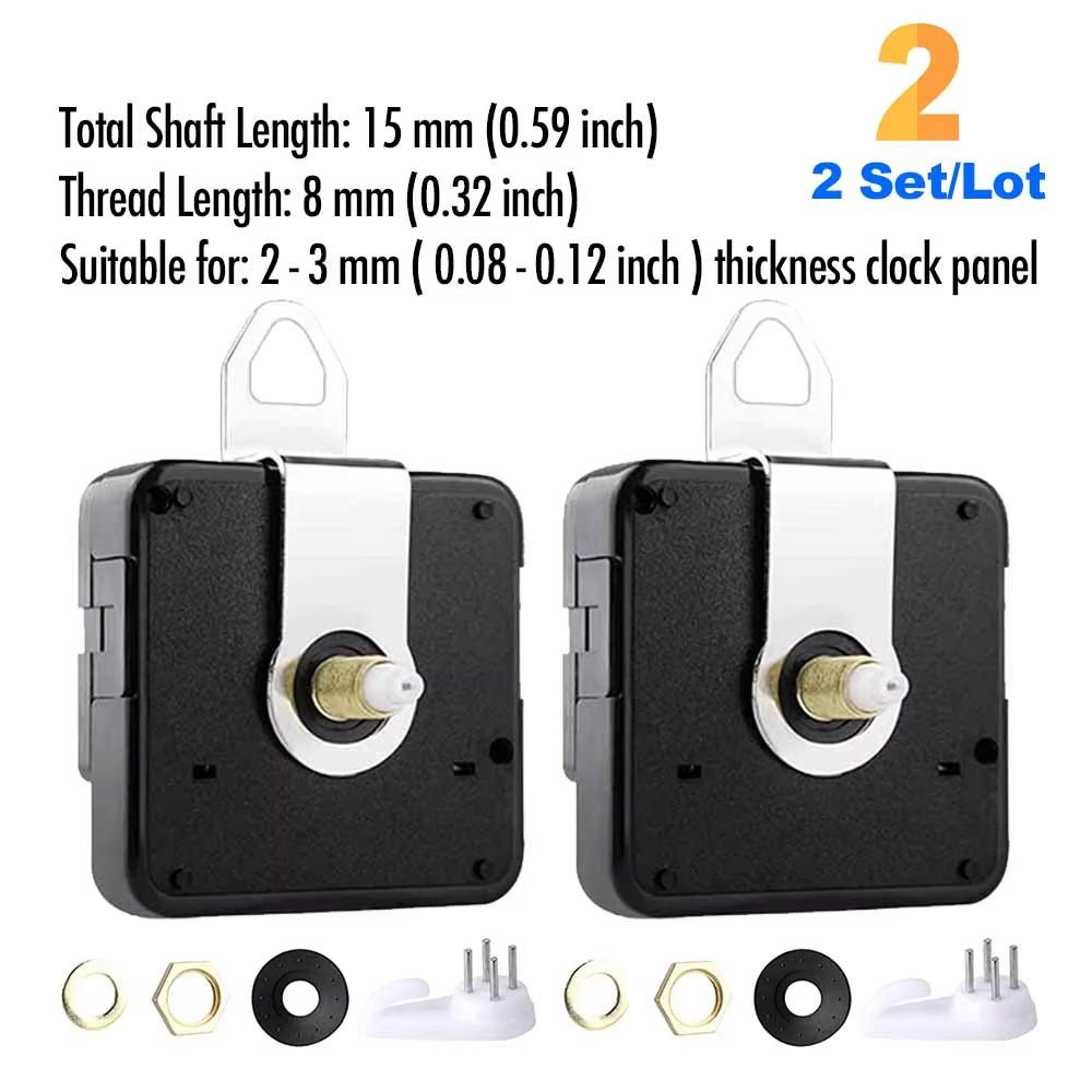 DIY Quartz Clock Movement Kit - Silent Wall Clock Mechanism with Long Shaft