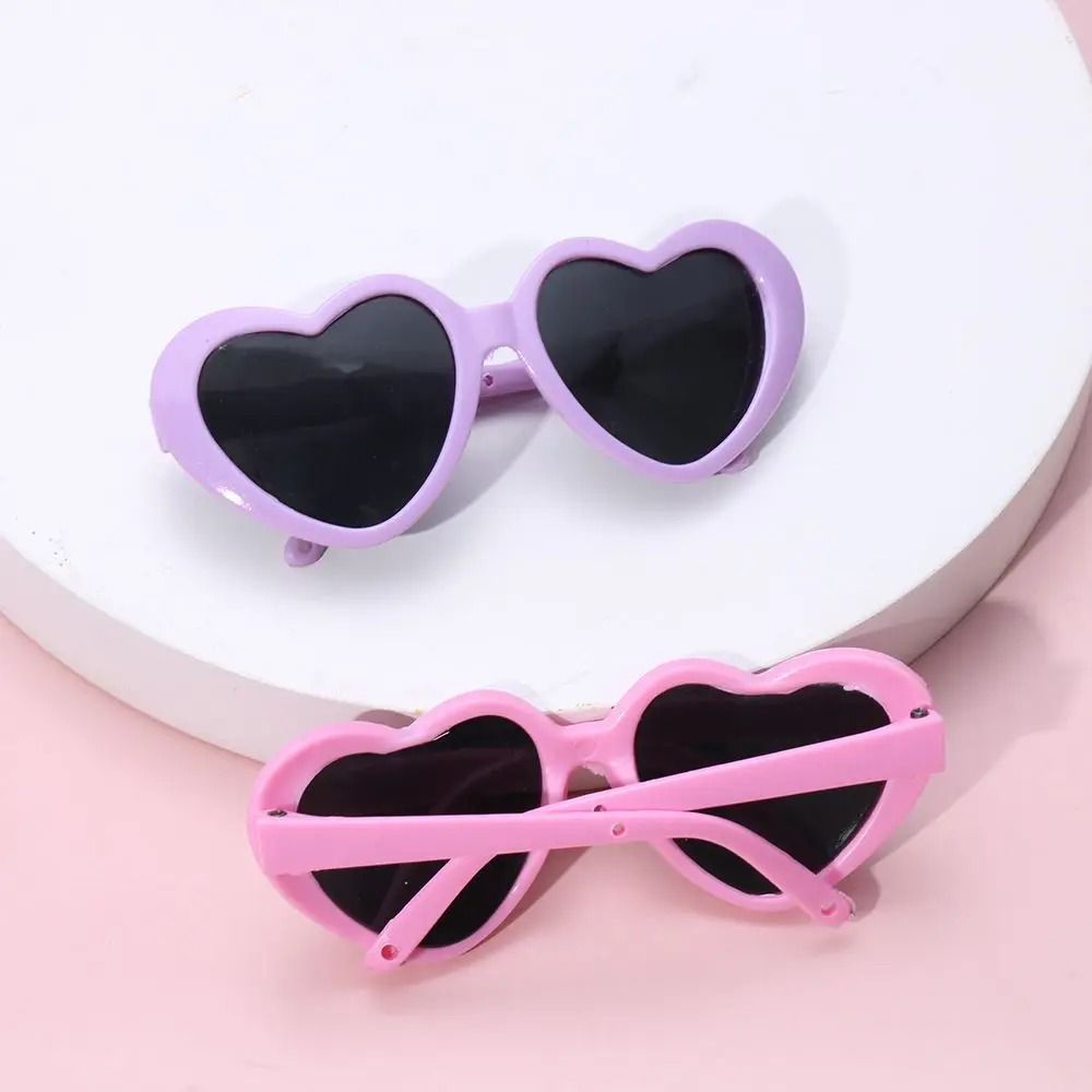 Heart-Shaped Miniature Doll Sunglasses – Candy Color Eyewear for 60cm Dolls