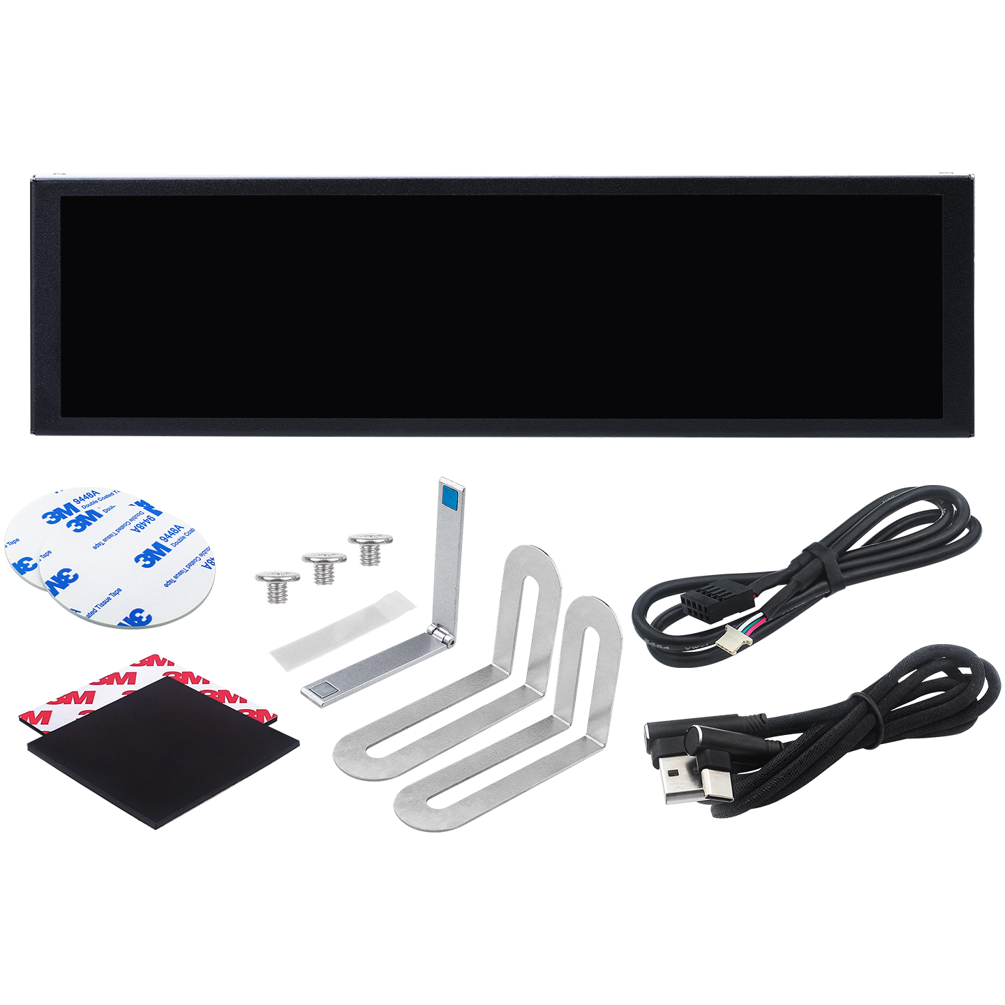 USB Secondary Screen, IPS LCD Type-C Display for Computer Chassis, Monitor for CPU, RAM, GPU, HDD & FPS Information