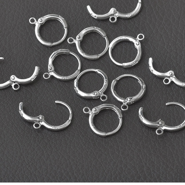 Wholesale 20 Pcs/Lot 925 Sterling Silver Earring Hooks - Bulk Jewelry Making Supplies
