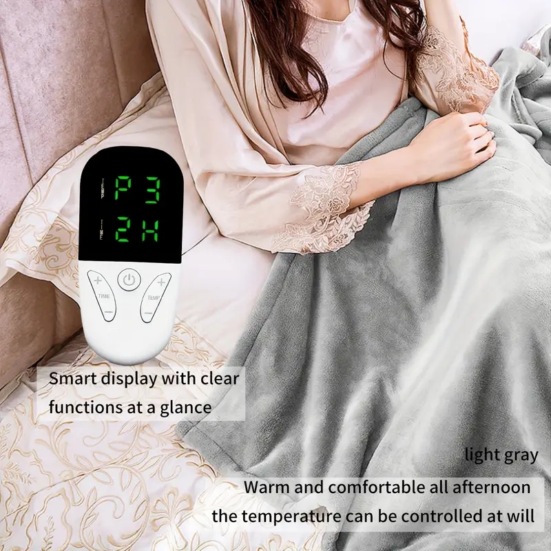 Electric Heated Blanket, Soft Heated Throw Blanket, Heat Settings, Auto Off Blanket