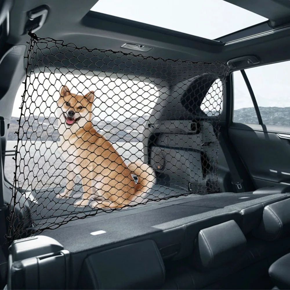 Car Trunk Pet Barrier Net – Sturdy Elastic Dog Safety Fence for Secure Vehicle Separation