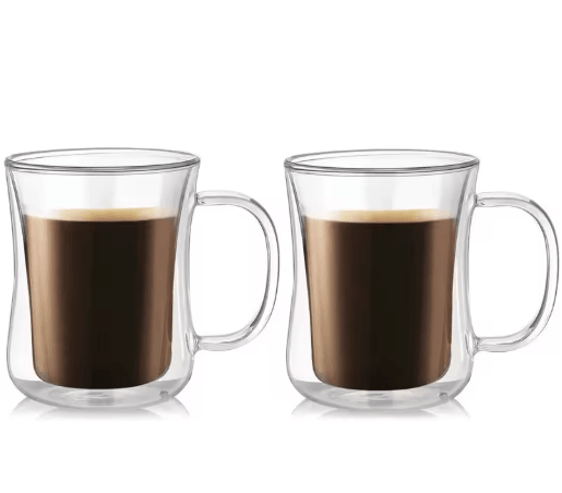Handmade Double Wall Glass Cup Set – Heat-Resistant Transparent Beer, Coffee & Whiskey Mugs