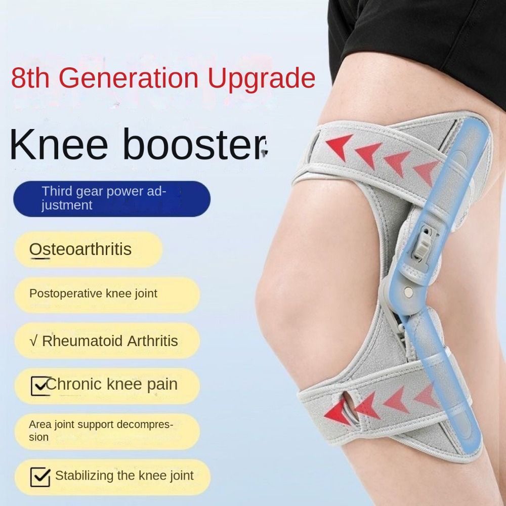 Adjustable Knee Protection Booster, Breathable Knee Assistive Device, Non-Slip Spring Stabilizer