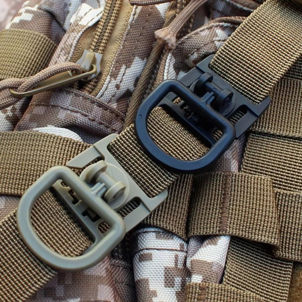 360 Tactical D-Ring Clips – Heavy-Duty MOLLE Webbing Attachments for Backpacks, Belts & Outdoor Gear