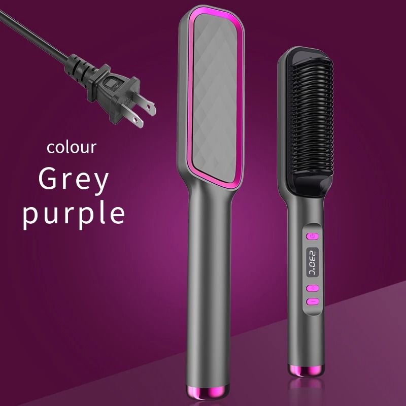 Electric Hot Comb Straightening Brush with Negative Ion Technology and Anti-Scald Design