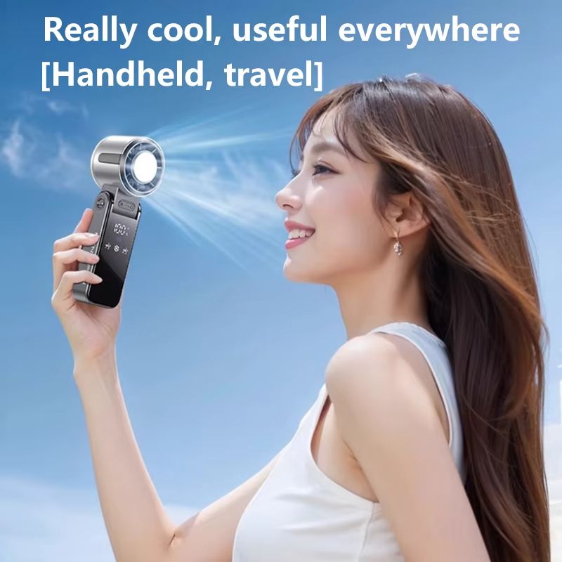 Xiaomi Turbo Handheld Fan – High-Speed USB Rechargeable Mini Fan with LED Display