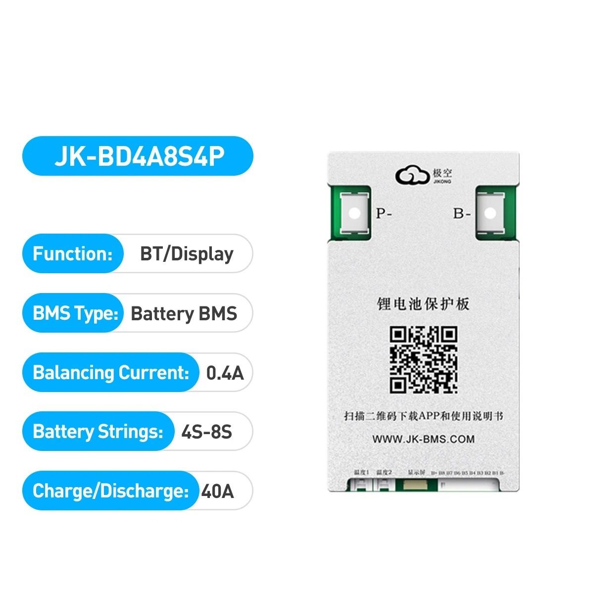 Smart JK BMS Board with Advanced Battery Protection