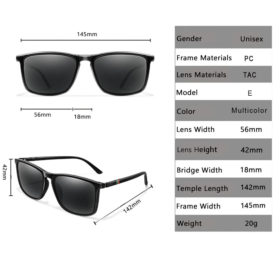 Vintage Square Polarized Sports Sunglasses