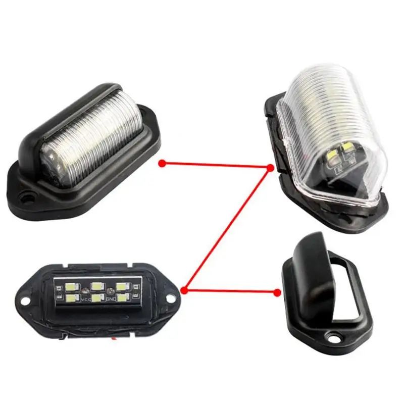Ultra-Bright LED License Plate Light Set (2PCS) - Durable Car License Plate Light for SUV, Truck & Trailer
