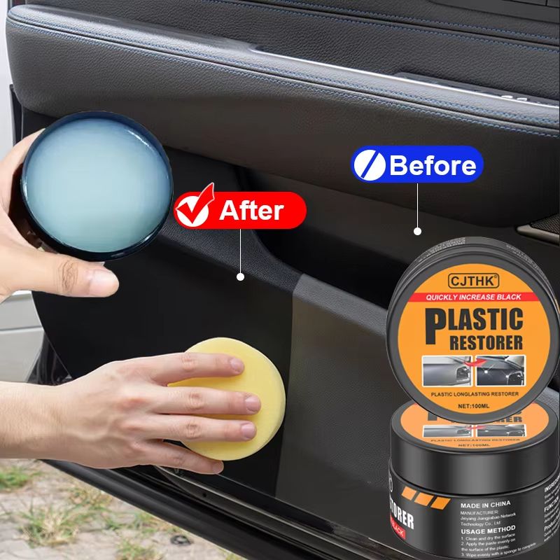 Car Plastic and Leather Restorer Renewal Wax – Interior & Exterior Gloss Coating