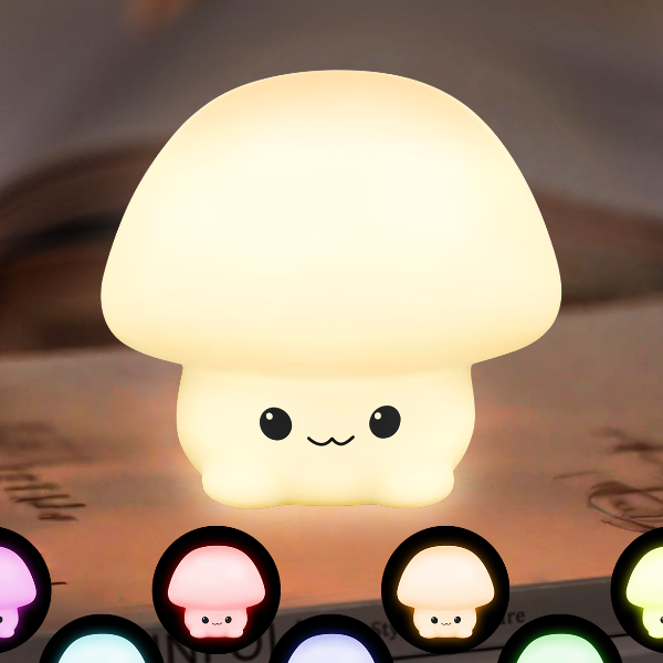 Cute Pear Night Light, Dimmable, USB Rechargeable Touch Control, Silicone Stress Relief Pat Duck Lamp