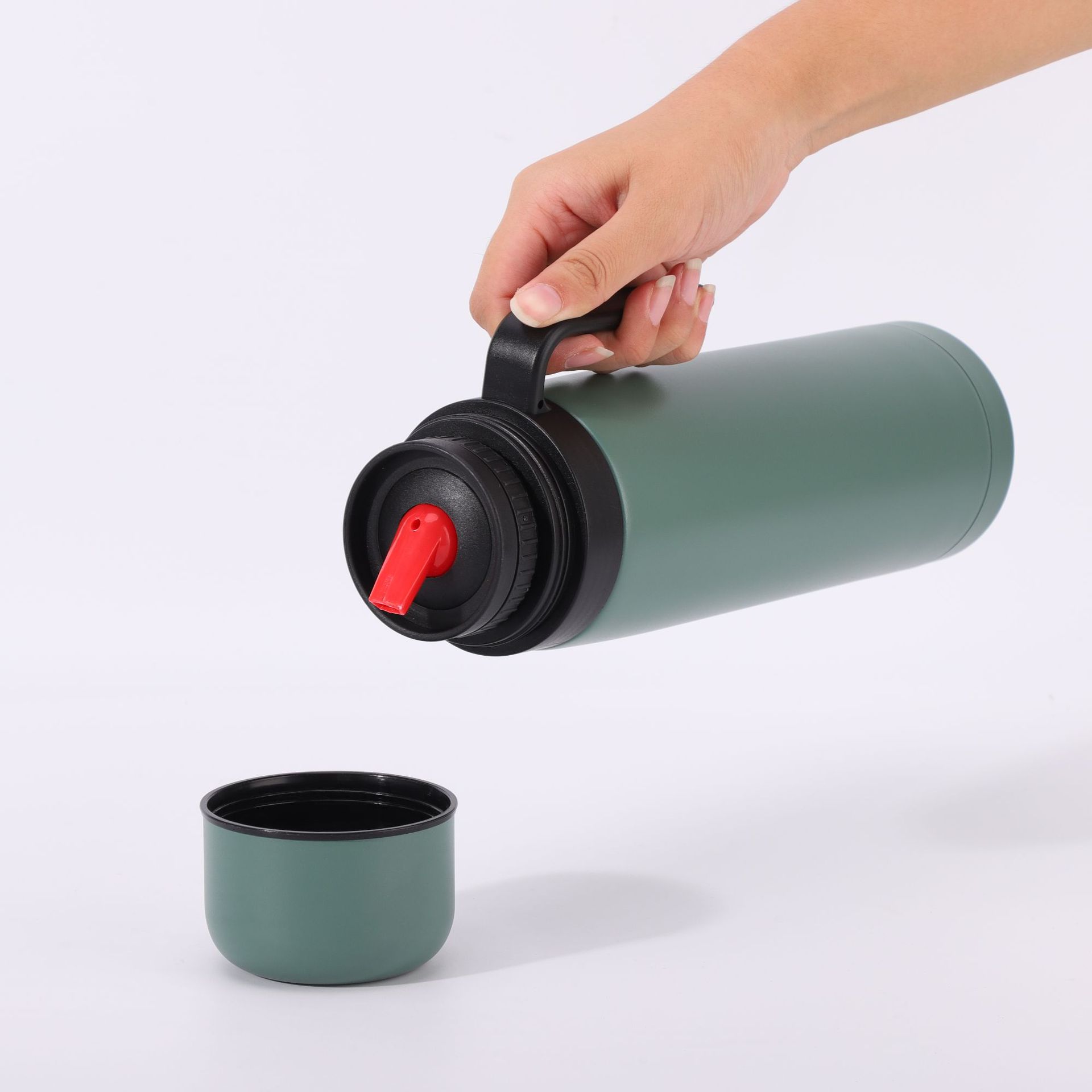 Stainless Steel Insulated Travel Mug with Handle Outdoor Sports Cup for Hot & Cold Drinks