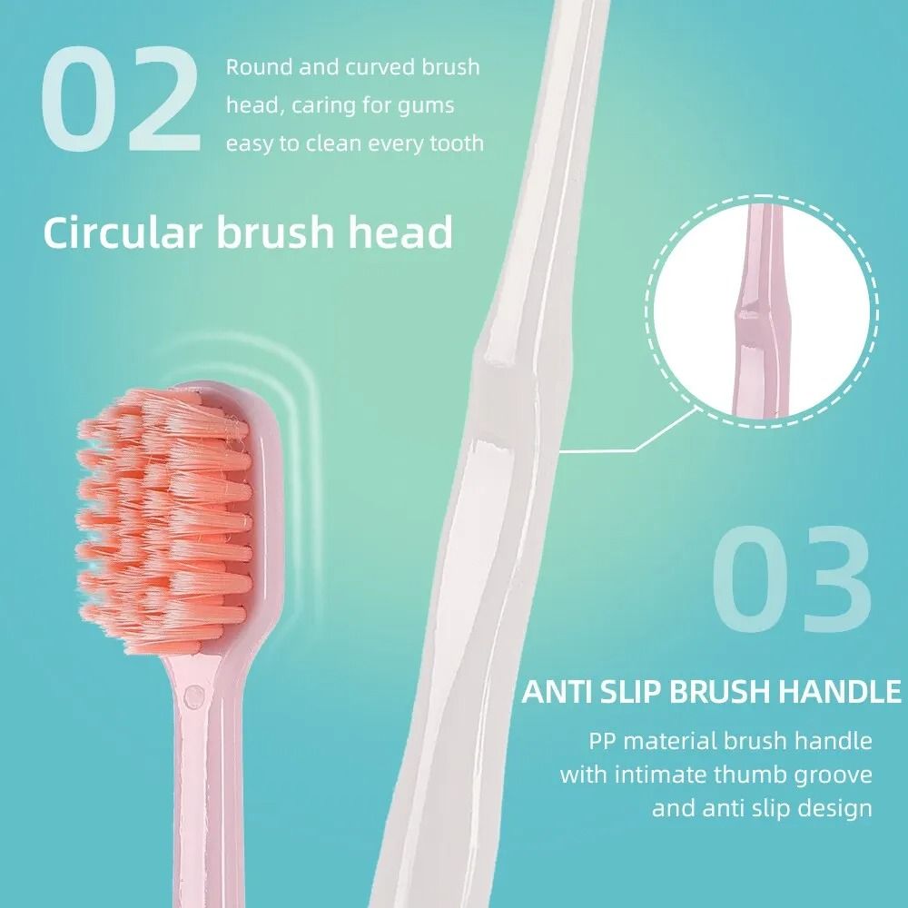 Macaron Series Wide Head Soft Bristle Toothbrush | 10-Piece High-Value Barrel