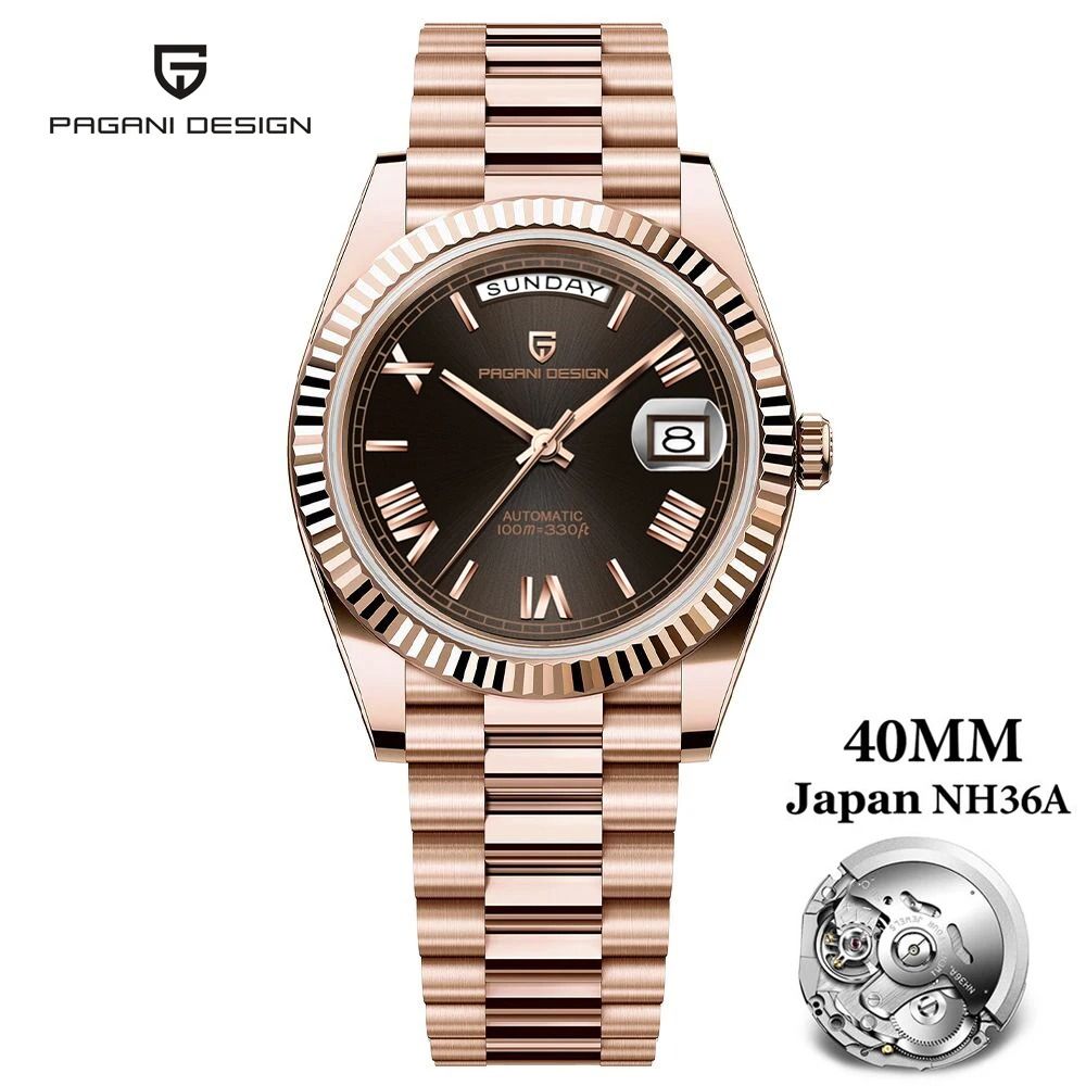 Automatic Day-Date Mechanical Watch – Luxury NH36A Movement Sapphire Timepiece