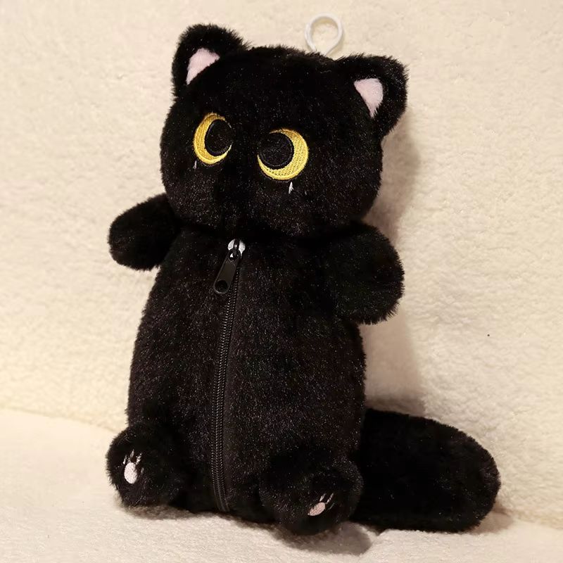 Siamese Cat Plush Pencil Case Large Capacity Stationery Bag