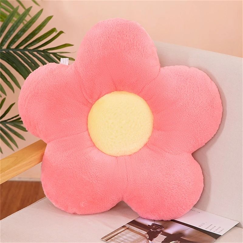 Soft Five Petal Flower Cushion