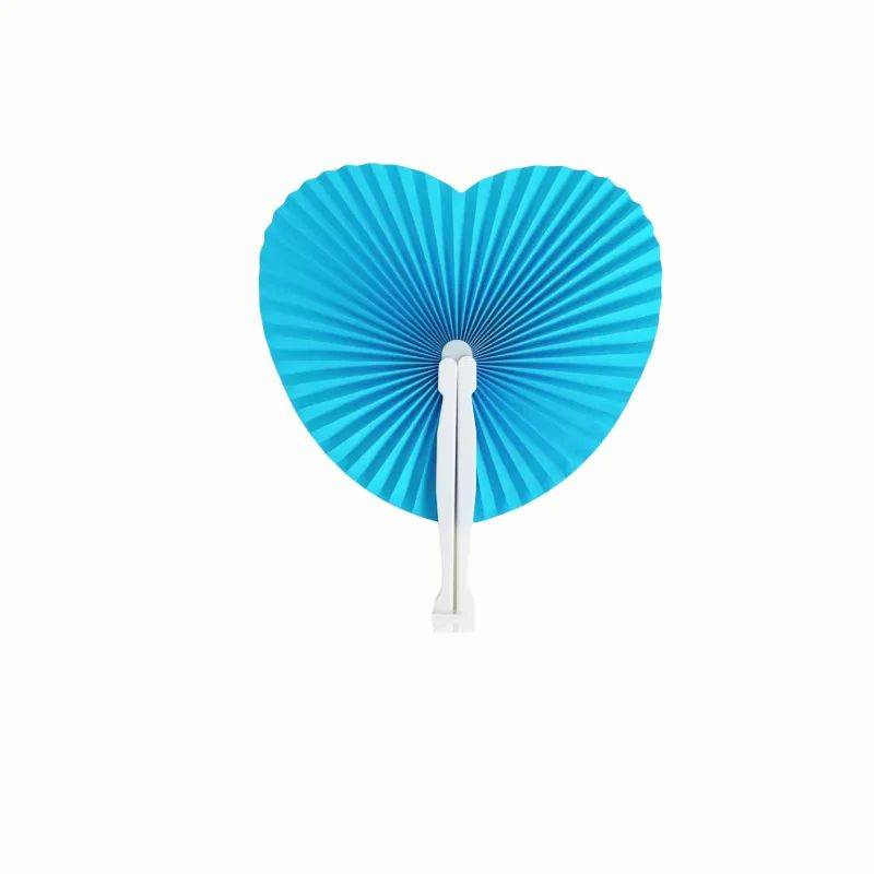 White Folding Paper Fan Elegant Party Favor and Handheld Decor