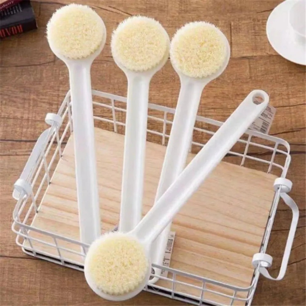 Simple Japanese Bath Brush Long Handle Soft Hair Back Massage Body Cleaning Supplies
