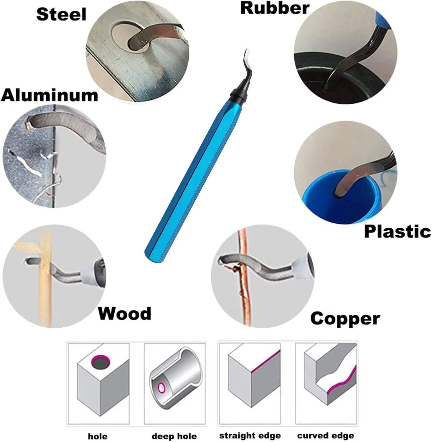 Deburring Tool Set – 11-Piece High-Speed Steel Finishing Kit
