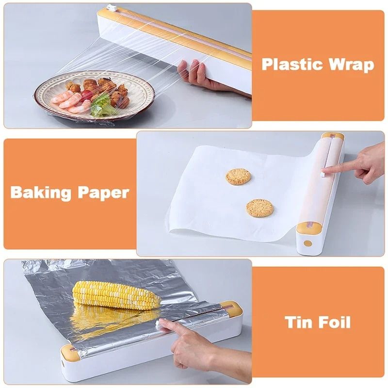 Basalt Glide Dispenser | High-Fidelity Plastic Wrap & Foil Cutter | Executive Culinary Utility Hub