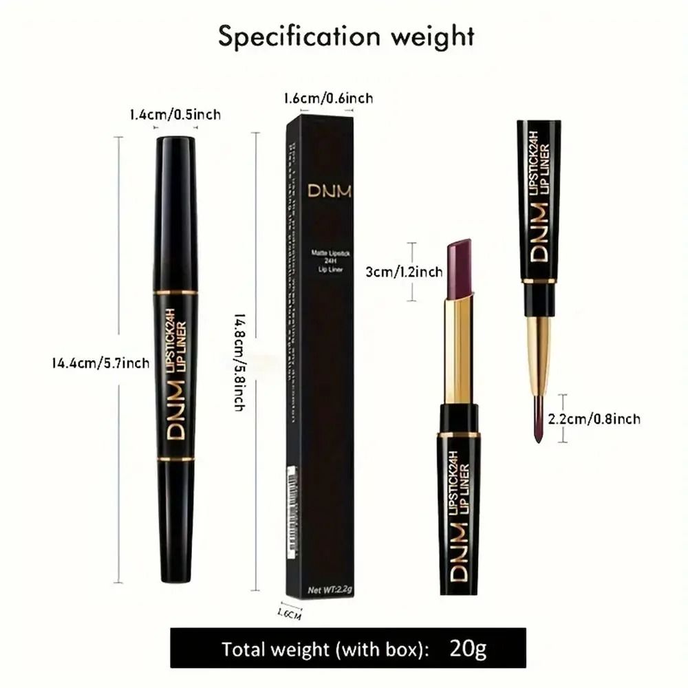 Double Ended Lipstick and Lip Liner Waterproof Long Lasting
