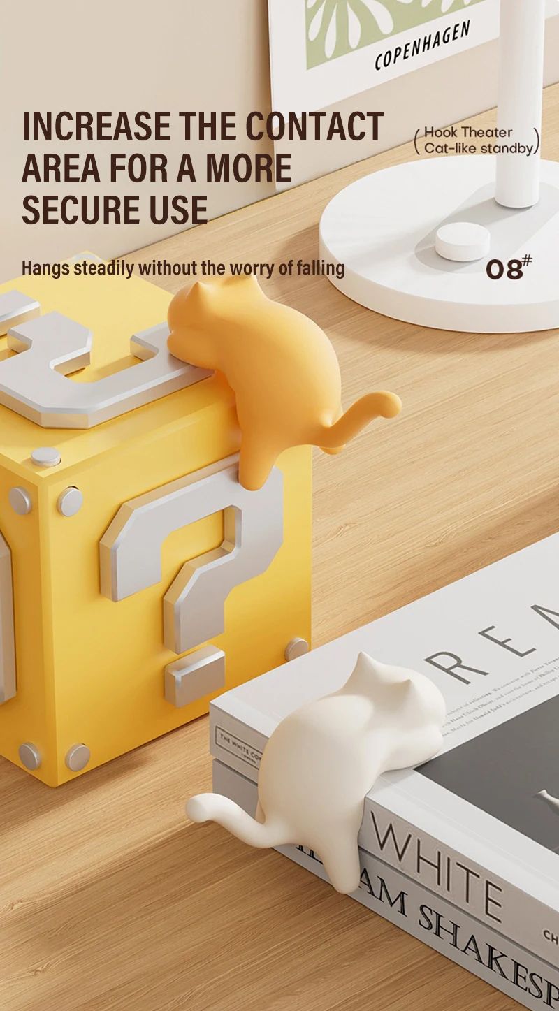 Cute Cat Table Keychain Hook Holder