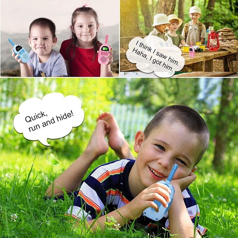Rechargeable Kids Walkie Talkies Long Range 2 Way Radio Set
