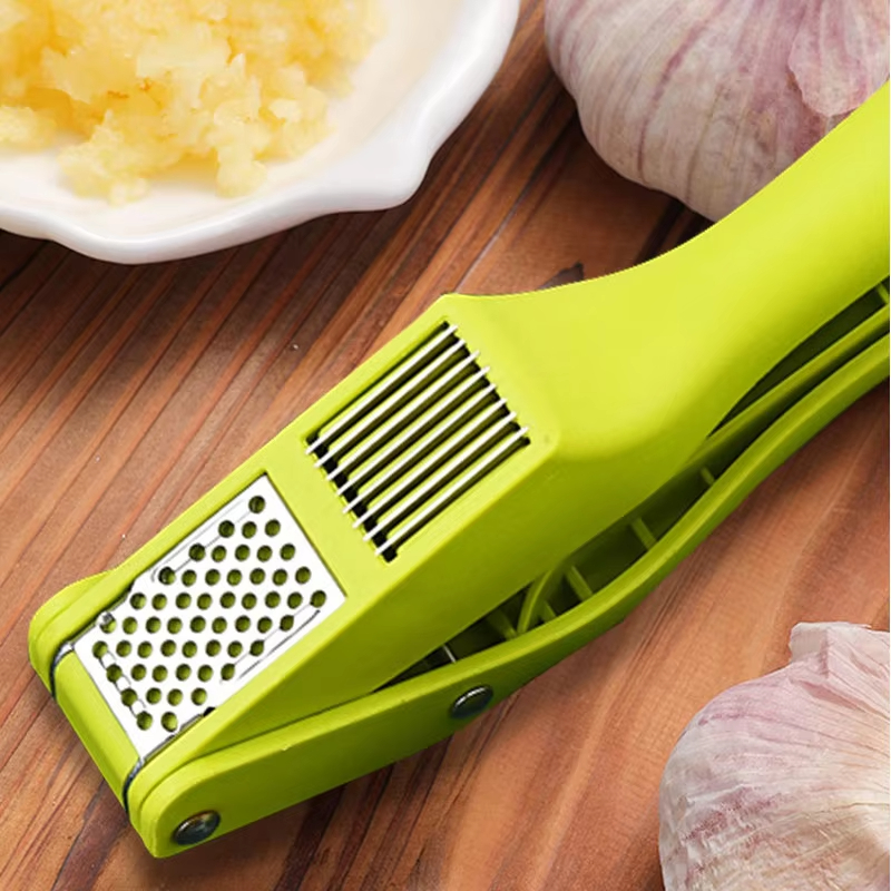 Garlic Press and Slicer Manual Garlic Crusher Kitchen Gadget