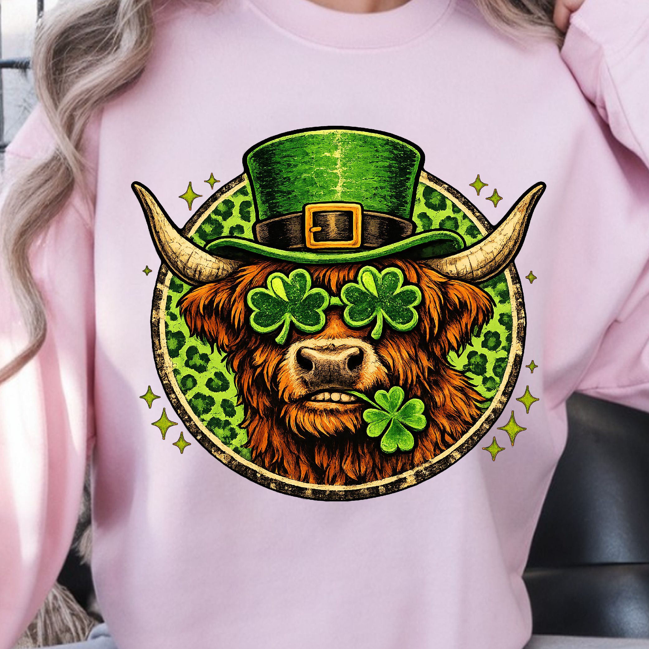 St. Patrick's Cow Shirt, Shamrock Cow T-Shirt, Funny Irish Humor Tee