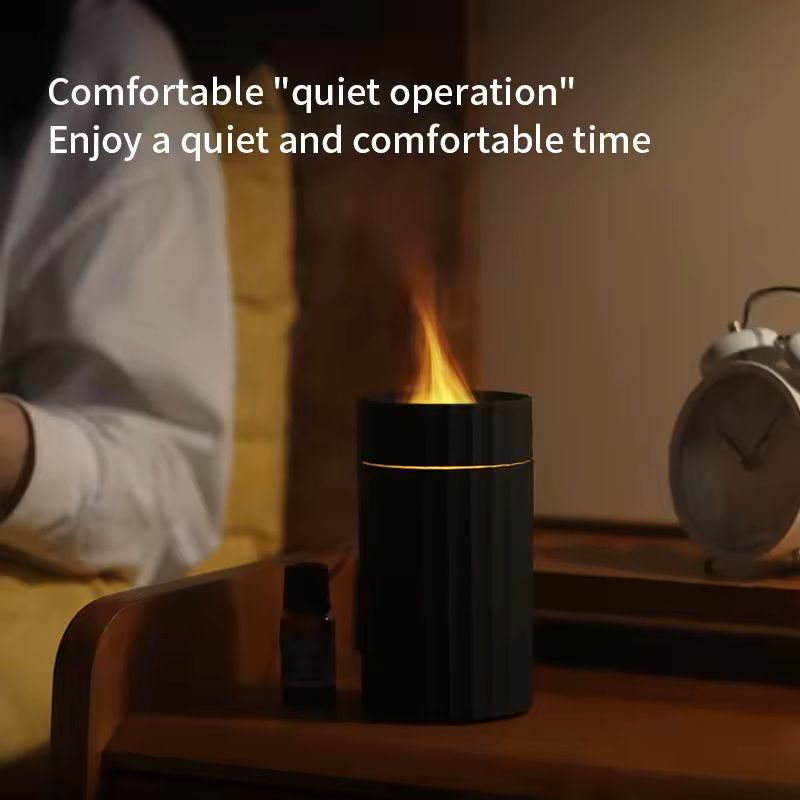 Simulated Flame Aromatherapy Diffuser with LED Light and USB Power