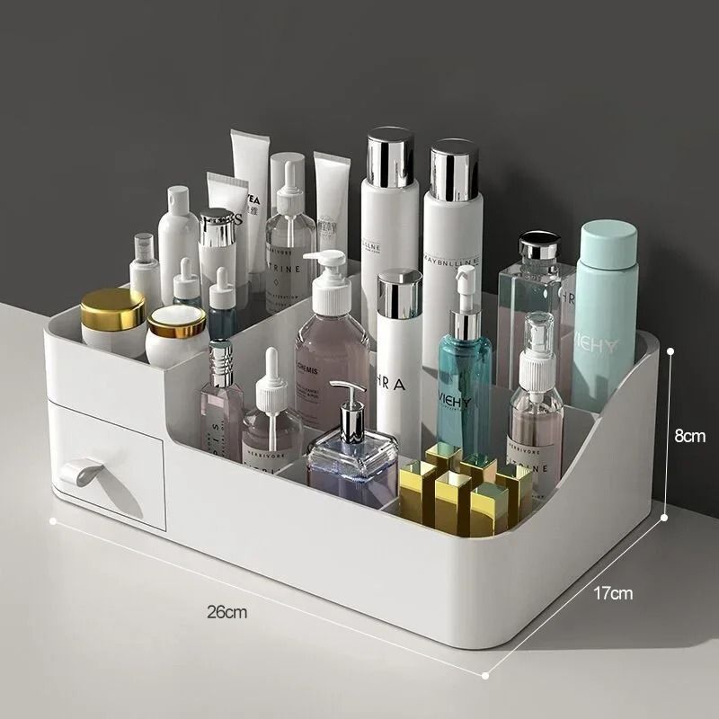 Vanity Drawer Organizer Desktop Storage Box for Skincare and Cosmetics
